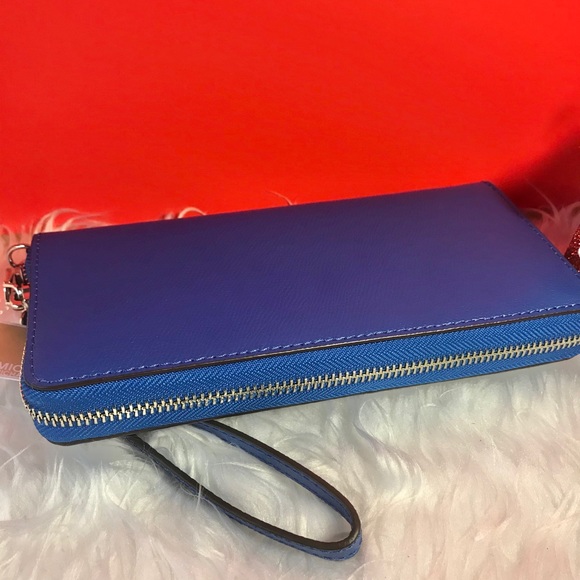 ‼️SALE NEW MK ‼️ MICHAEL KORS WALLET WRISTLET BLUE - Picture 4 of 8